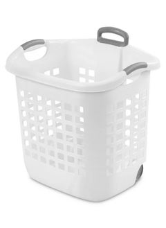 Sterilite Ultra Wheeled Laundry Basket Plastic Bushel 62 Liter  - Image 1