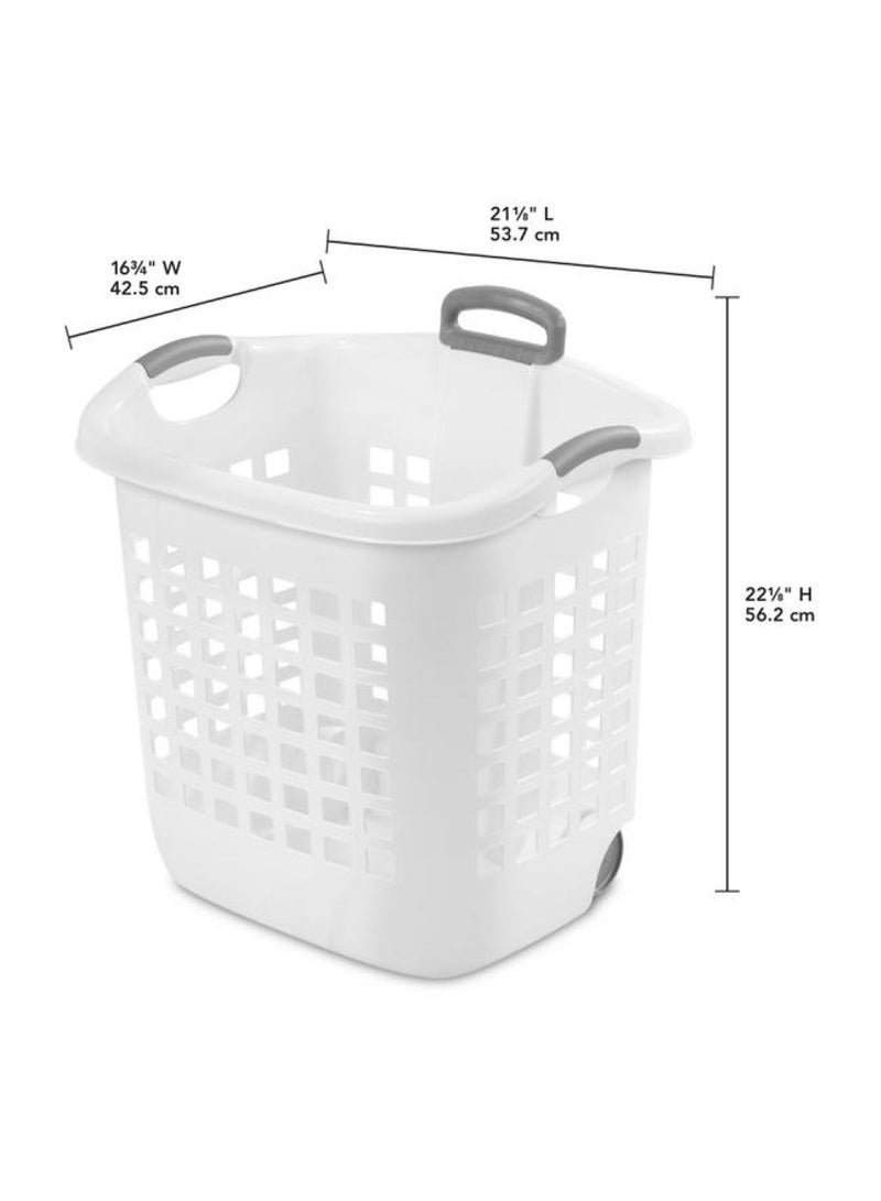 Sterilite Ultra Wheeled Laundry Basket Plastic Bushel 62 Liter - Image 3