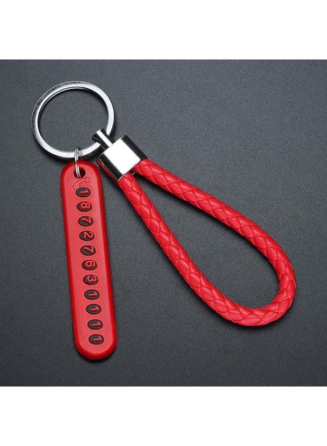 Anti-lost Phone Number Plate Pendant Car Keychain Key Ring  - Image 4