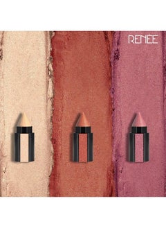 Renee Fab 3 In 1 Eyeshadow Shimmery Finish Enriched With Vitamin E 4.5G Adds Dimension And Intensity Highly Pigmented 3 Shades In 1 Stick Multicolor  - Image 4