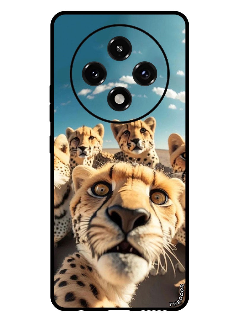 Theodor Protective Case Anti Scratch Shock Proof Bumper Cover For Oppo A3 Pro Leopard Selfie - Image 1