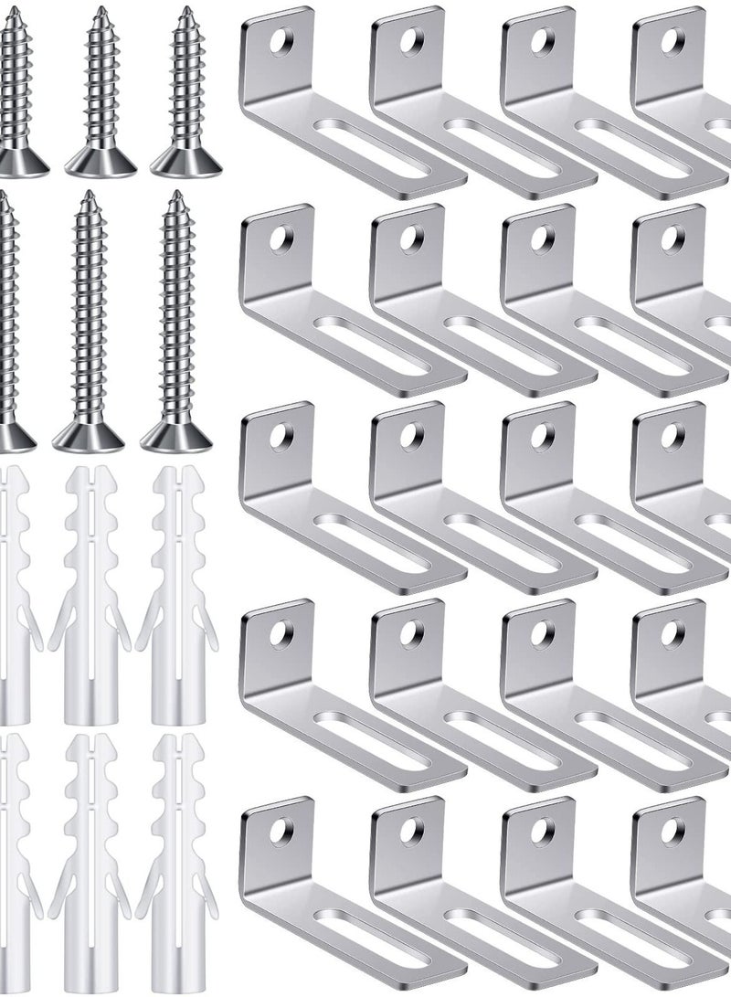 Excefore Whiteboard Installation Kit - 20 Set Wall Hanging Hardware - Hanger Supports, Screws, and Expansion Tubes - Ideal for Whiteboards in School and Office. - Image 1