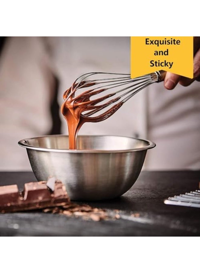 خلاط يدوي من الفولاذ المقاوم للصدأ، 10 بوصات، مضرب بيض للمطبخ، مضارب بالون للطهي، المزج، الخفق، التحريك، الخبز، أداة خفق سهلة التنظيف. - Image 4