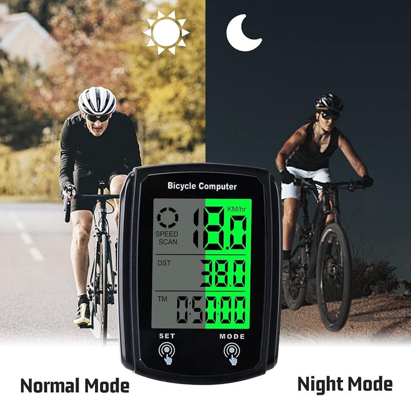 MAKINGTEC Wired Bike Computer, MPH KM/H Bicycle Computer, Digital LCD Backlight Display Bike Speedometer, Waterproof Cycling Computers Odometer, Multifunctional Automatic Wake-up Odometer for Bike - Image 5