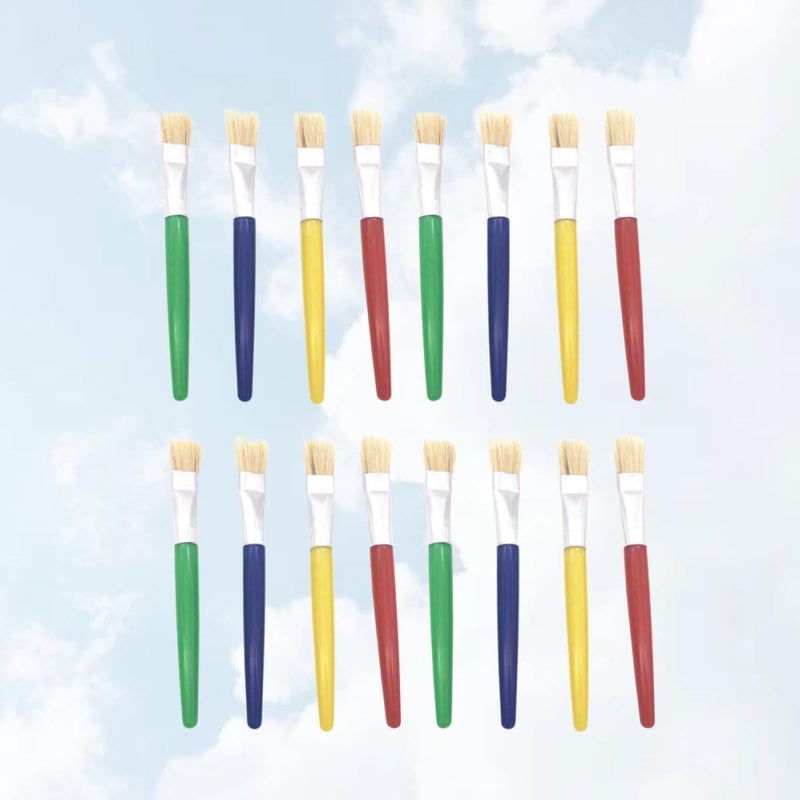 ORFOFE 28 Pieces Drawing Paintbrush Set Flat Head Graffiti Brushes with Plastic Handles for ’s DIY Painting and Art Supplies - Image 4