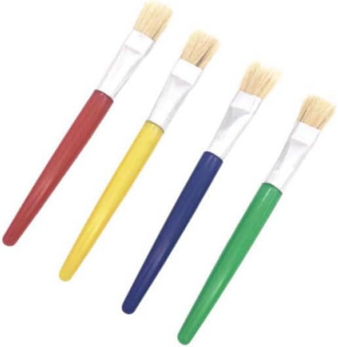 ORFOFE 28 Pieces Drawing Paintbrush Set Flat Head Graffiti Brushes with Plastic Handles for ’s DIY Painting and Art Supplies - Image 2