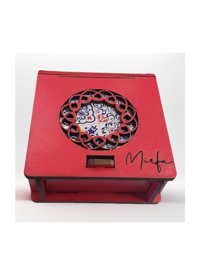 MIRFA Scented Candle In Wood Crafted Box - Jasmine Haven - Small  - Image 3