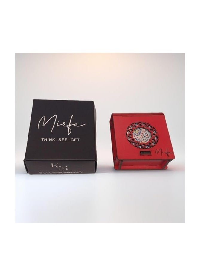 MIRFA Scented Candle In Wood Crafted Box - Jasmine Haven - Small  - Image 2