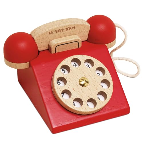 Le Toy Van Vintage Wooden Toy Phone Role Play Toy Boys Or Girls Pretend Play Toy Food Playset For Ages 2 - Image 1