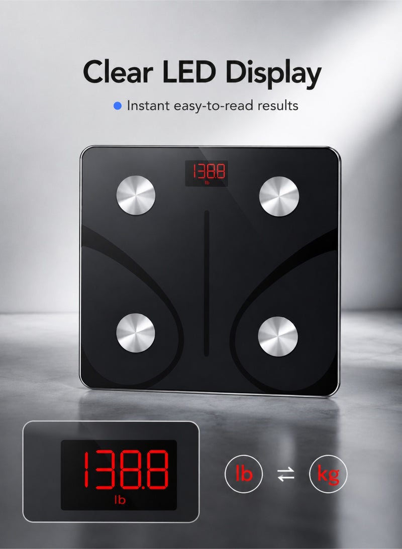 WHO Smart Bluetooth Body Fat Scale, 13 Body Composition Analyses, Bmi and Body Fat Percentage Monitoring, Fitness and Weight Loss Data Tracking, Synchronized with Mobile App, 400-Pound Weight Capacity Digital Scale. - Image 5