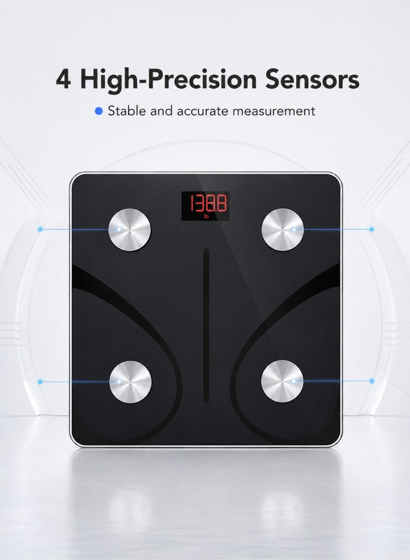WHO Smart Bluetooth Body Fat Scale, 13 Body Composition Analyses, Bmi and Body Fat Percentage Monitoring, Fitness and Weight Loss Data Tracking, Synchronized with Mobile App, 400-Pound Weight Capacity Digital Scale. - Image 4
