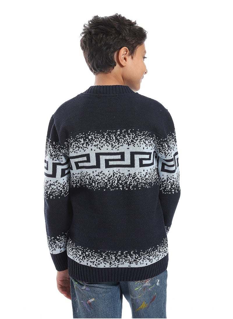 Caesar - Wool Boys Pullover With Multi Design - Image 1