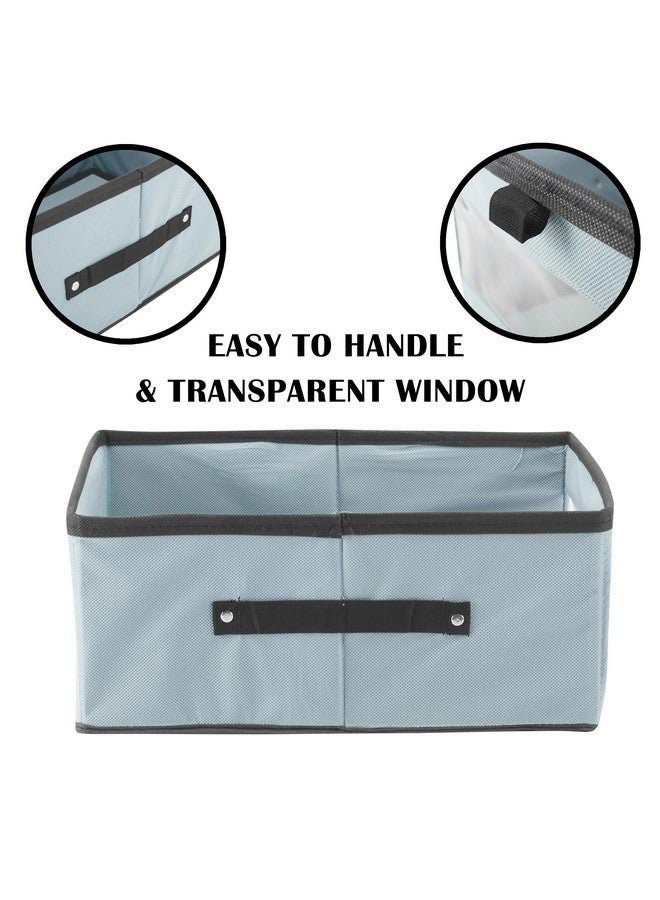 Kuber Industries Kuber Industries (Pack of 2) Storage Box | Wardrobe Organizer | Foldable Storage Organizer with Transparent Window | Closet Drawer Organizer for Saree, Shirts, Blankets, Books & Toys | Grey - Image 4
