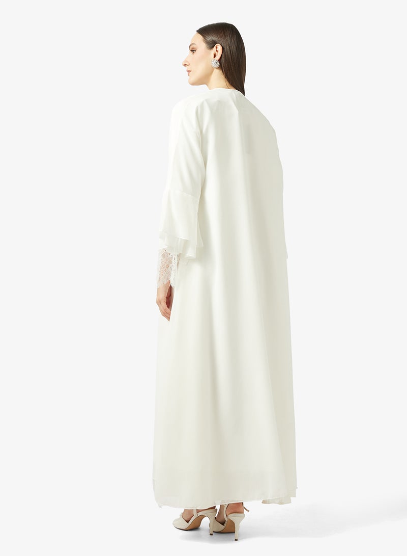 Khizana Abaya With Lace Hem - Image 2