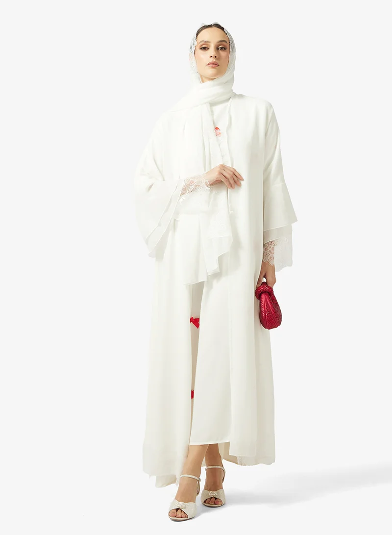 Khizana  Abaya With Lace Hem for Women | Best Price UAE