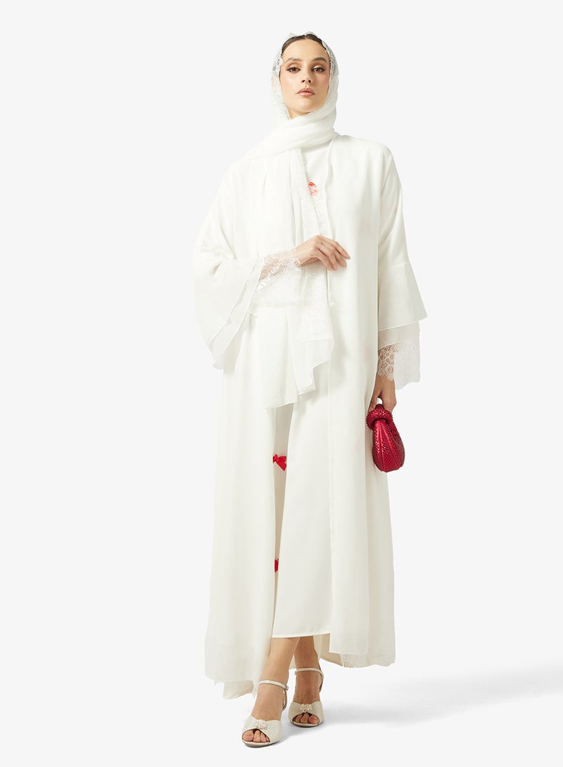 Khizana Abaya With Lace Hem - Image 5