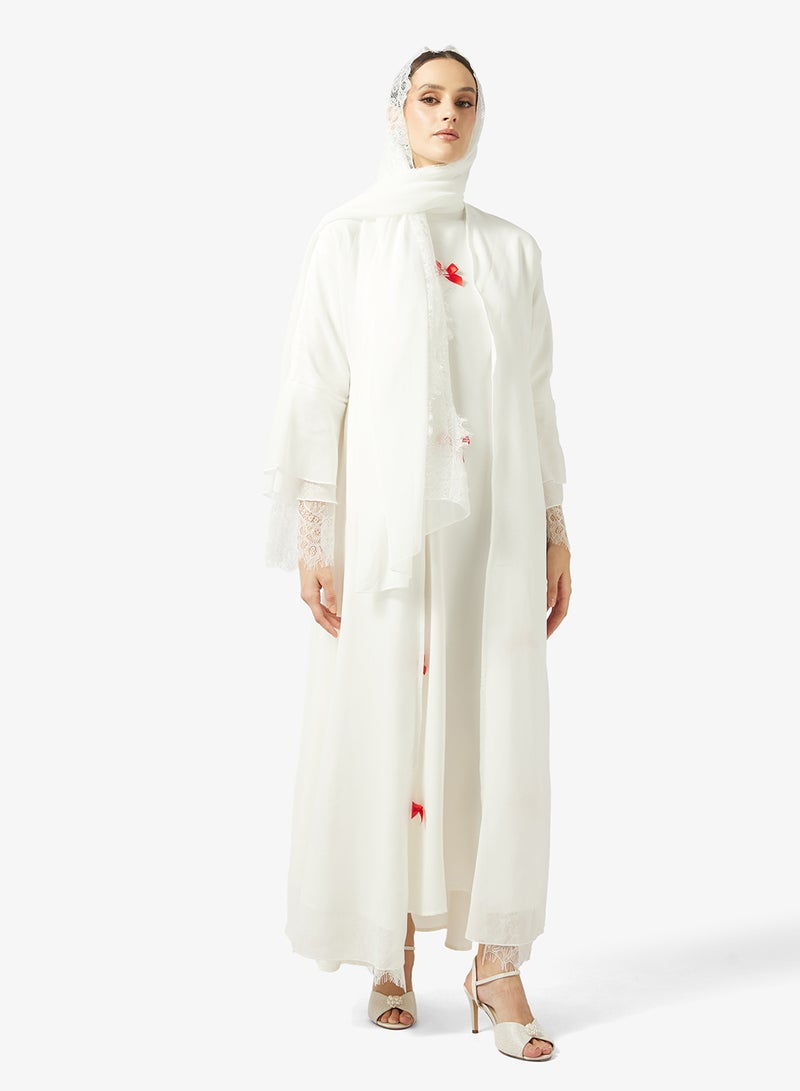 Khizana Abaya With Lace Hem - Image 1