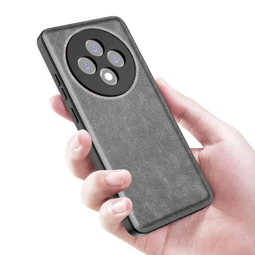Kapa Tux Leather Back Cover for Oppo F27 (5G) | Slim Shockproof Camera Protection Bumper Case (Grey) - Image 5