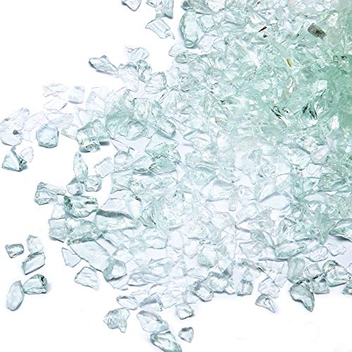 TWINKLING High Luster Crushed Glass, Broken Glass, Glass Gems Chips for DIY Resin Art Epoxy Crafts, Nail Art, Geode Painting, 1-3mm(200g) (Ocean Blue) - Image 1