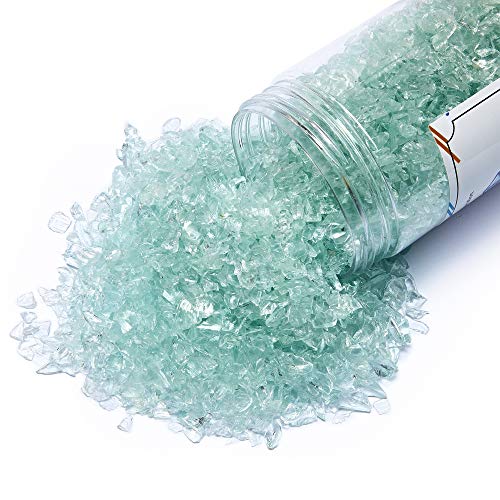 TWINKLING High Luster Crushed Glass, Broken Glass, Glass Gems Chips for DIY Resin Art Epoxy Crafts, Nail Art, Geode Painting, 1-3mm(200g) (Ocean Blue) - Image 3