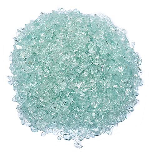 TWINKLING High Luster Crushed Glass, Broken Glass, Glass Gems Chips for DIY Resin Art Epoxy Crafts, Nail Art, Geode Painting, 1-3mm(200g) (Ocean Blue) - Image 4