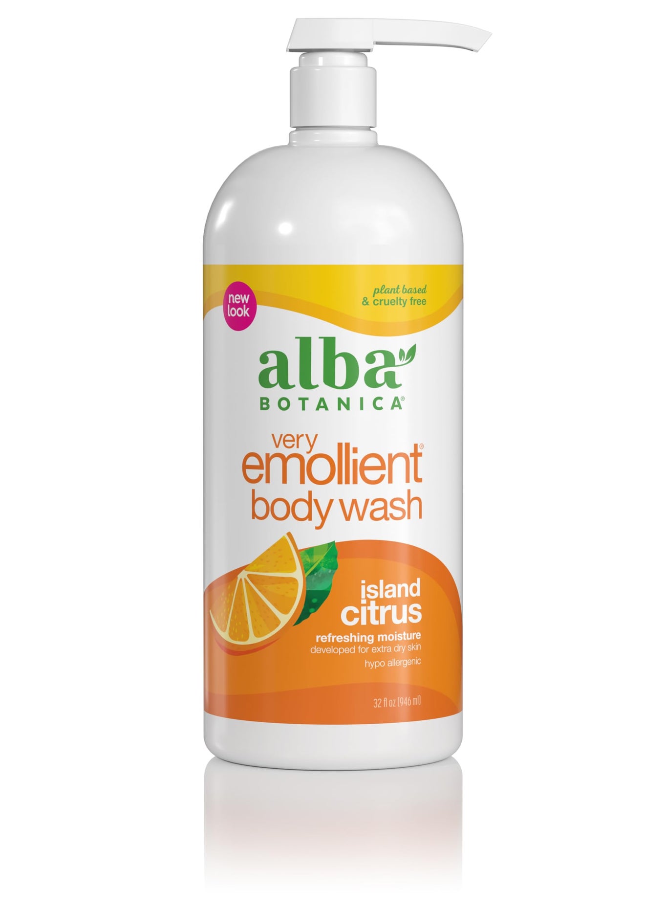 Alba Botanica - Alba Botanica Very Emollient Body Wash, Island Citrus, 32 Oz (Packaging May Vary) - Image 1