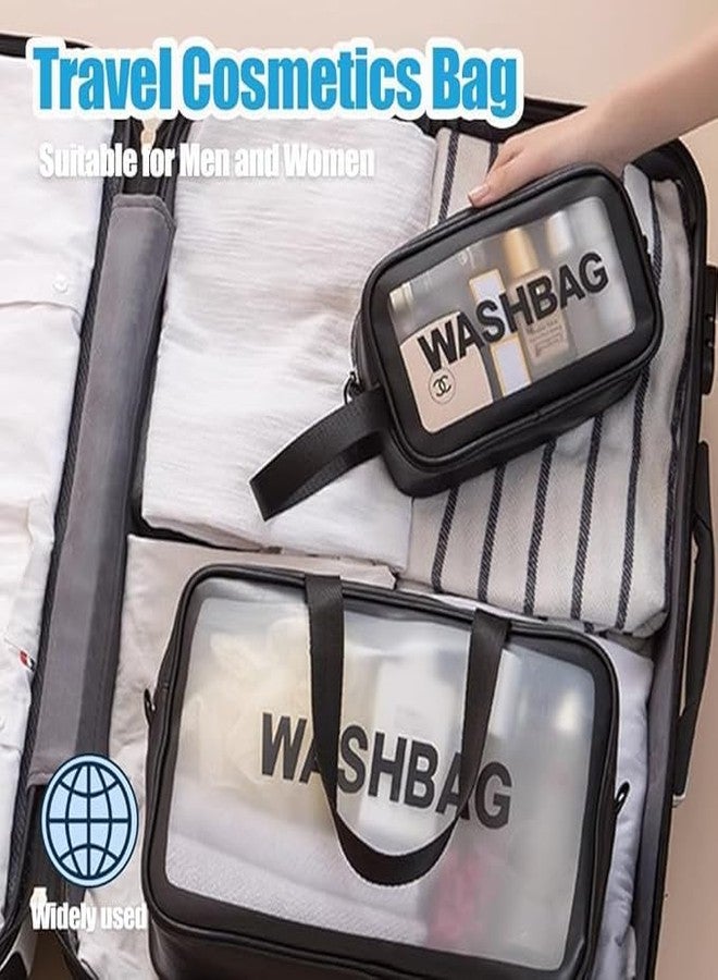 Divshana Travel Washbag - Small Size (Black) | Transparent Toiletry Organizer | Waterproof Cosmetic & Makeup Storage Pouch for Men & Women (1pc) - Image 4