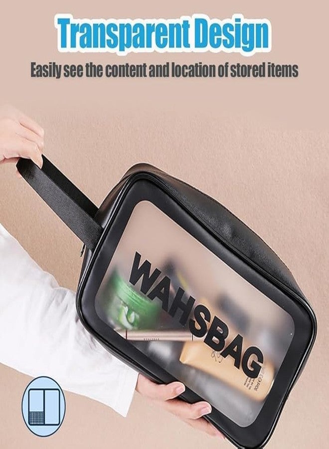 Divshana Travel Washbag - Small Size (Black) | Transparent Toiletry Organizer | Waterproof Cosmetic & Makeup Storage Pouch for Men & Women (1pc) - Image 5