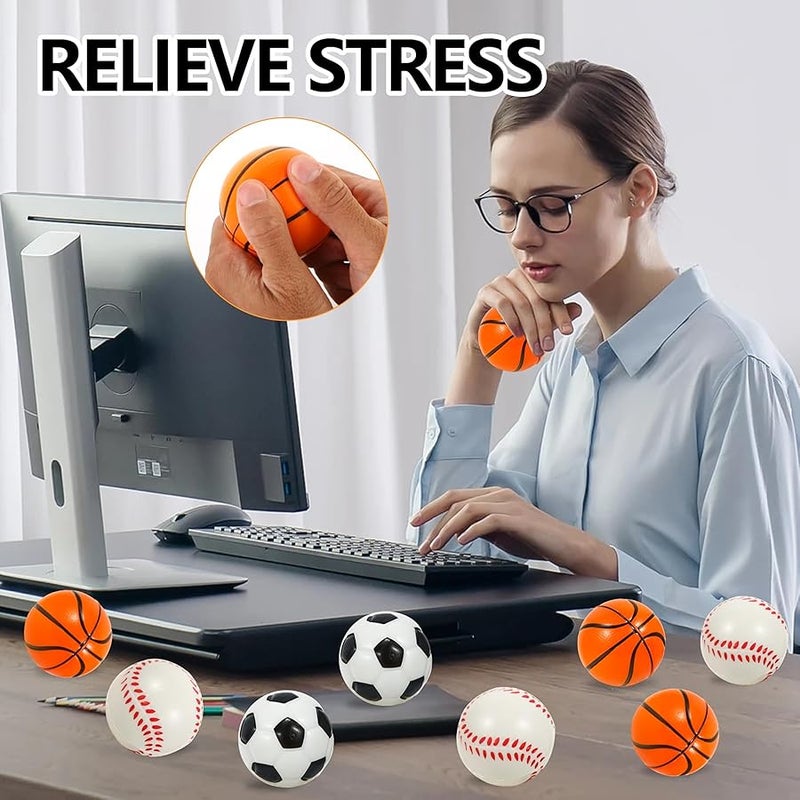 Urspasol 12 Pack Mini Soccer Stress Balls 2 Inch Small Sports Balls Soft Foam Soccer Squeeze Balls for Party Decor, Favors, Gifts,School Rewards, Anxiety Relief Hand Exercise - Image 4