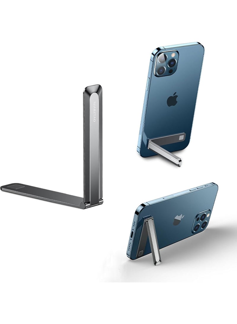 SYOSI Cell Phone Stand Foldable, Adjustable Magnetic Metal Phone Holder for Desk and Table Use, Portable Mini Stand Compatible with iPhone and Smartphones 4 to 7 Inches, Ideal for Office Home Travel - Image 1
