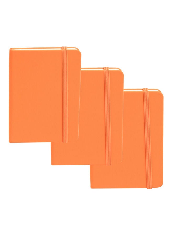 NIBEMINENT 3-Piece A6 Journal Writing Notebook Orange - Image 1