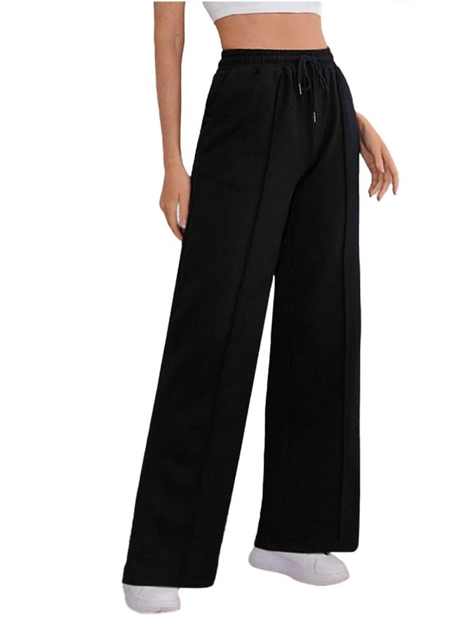 Nileton - Sport Sweatpants Wide Leg With Line – High Waist - Side Pockets - Image 1