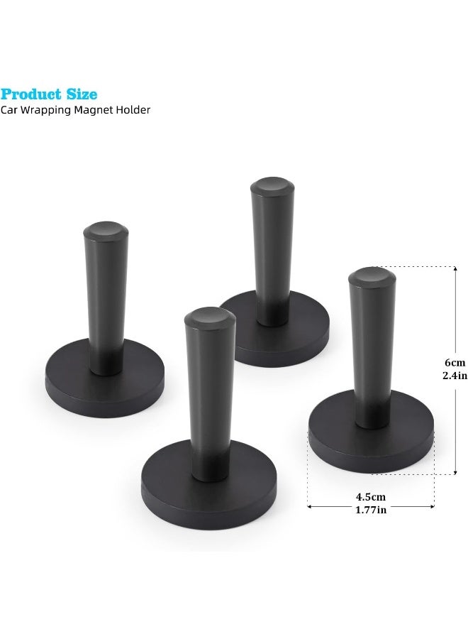 Ehdis 4pcs Car Wrap Black Gripper Magnet Holder for Sign Vinyl, Car Wrapping & Crafts Sign Making Vinyl Tools Magnets - Image 2