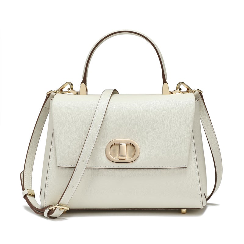 compuda Top Handle Bag Leather Satchel Bags for Women Luxury Designer Business Crossbody Work Purse with Multiple Internal Pockets - Image 1