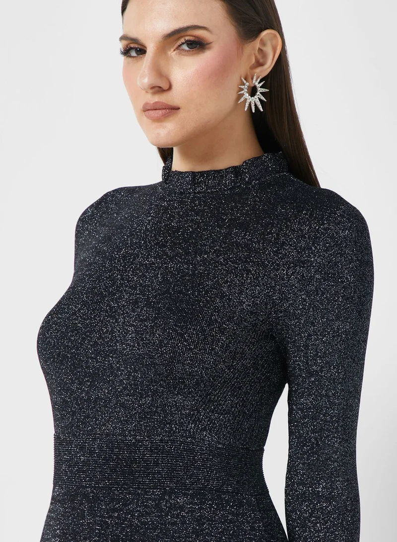 Ted Baker Sparkle Mockneck Dress