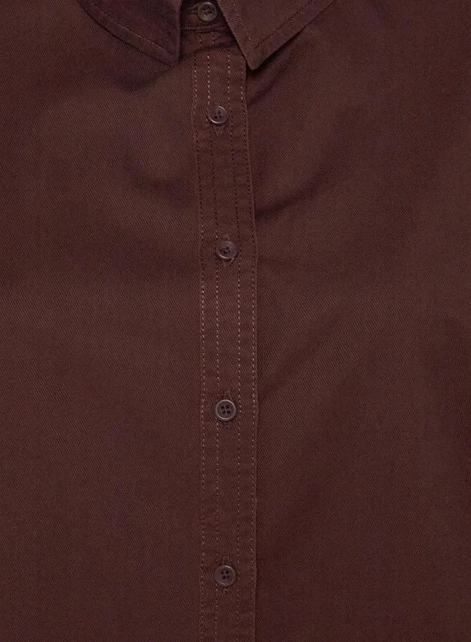 سبلاش فيڤ Oversized Cotton Shirt with High Low Hem
