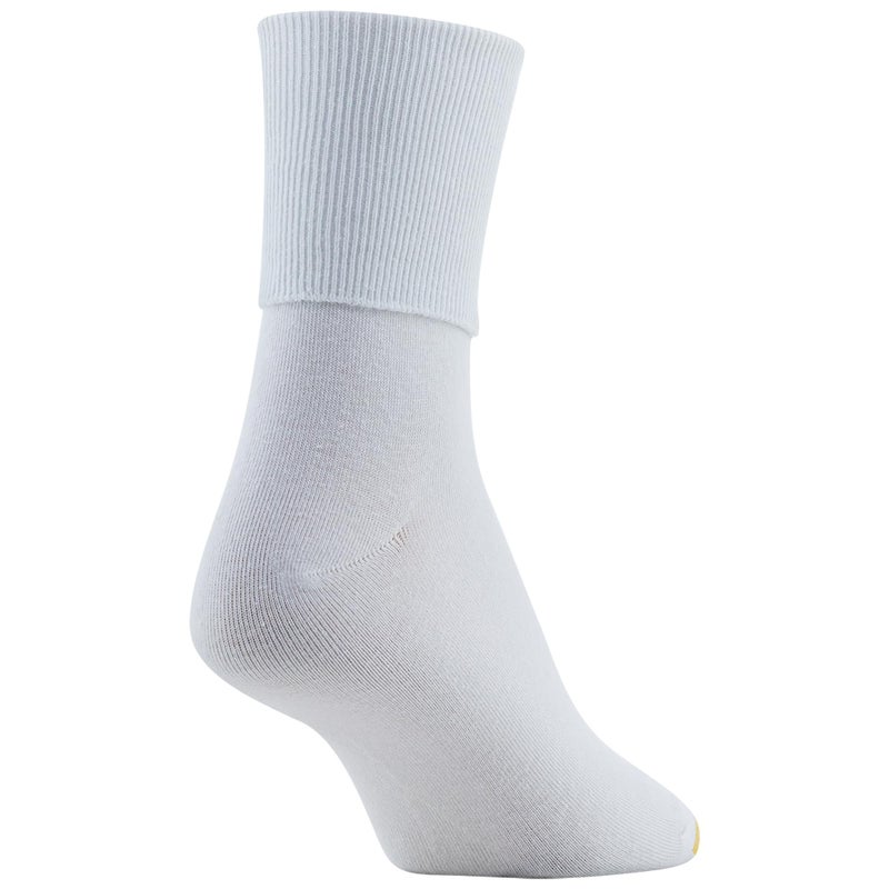GOLDTOE Women's Anklet Socks, 3-Pairs, White, Shoe Size: 6-9 - Image 4