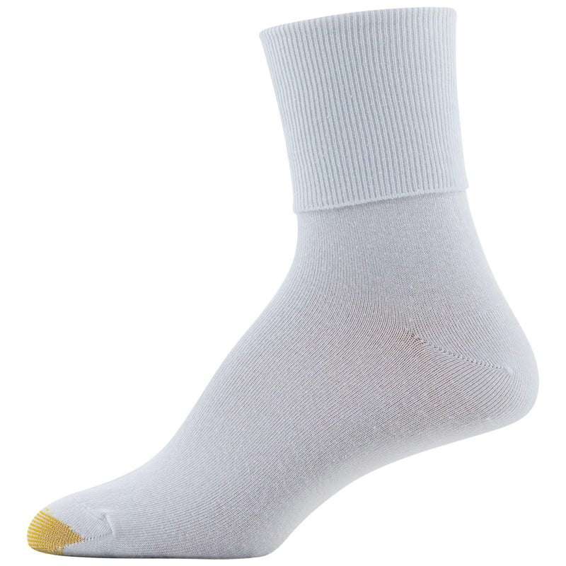 GOLDTOE Women's Anklet Socks, 3-Pairs, White, Shoe Size: 6-9 - Image 3