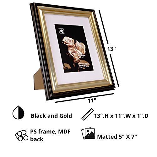 Kiera Grace kieragrace KG Jessica Photo Frame – Black and Gold, 8" x 10" for 5" x 7" (PH40118-2) - Image 4