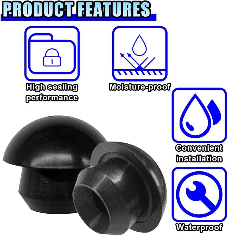 LHDOS 6PCS Bottle Jack Floor Jack Oil Filler Plug, 8mm Rubber Hydraulic Oil Filler Plug Bung, Horizontal Jack Top Pressure Rod for Oil Reservoir Fill Hole (6PCS) Custom sizing alternatives - Image 3