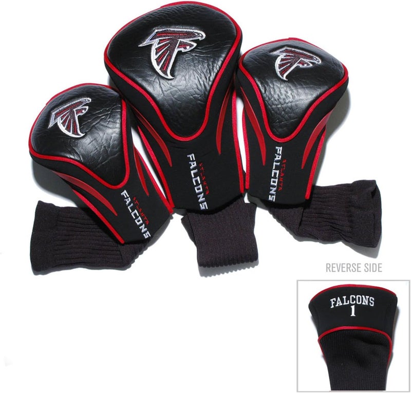 Team Golf NFL Contour Head Covers Set for Oversized Drivers - Atlanta Falcons
