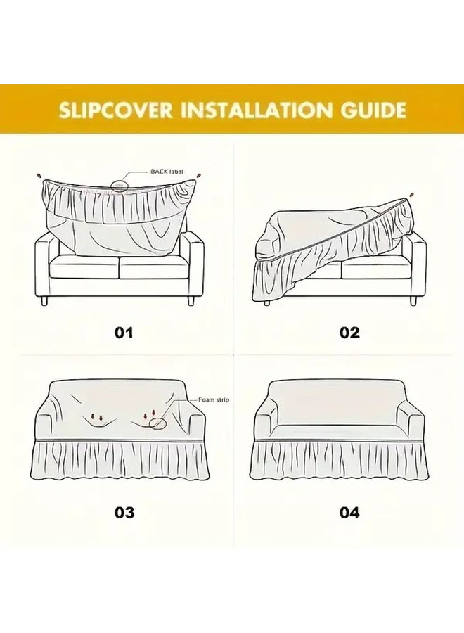 Roman Single Seat Geometric Stretchable Sofa Cover Anti Slip Dust Resistant Machine Washable Couch Protector - Image 4