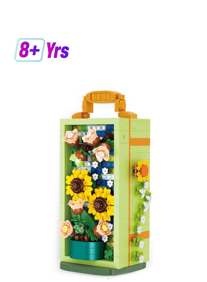 560pcs Sunflower Jewelry Box Model Diy Assembly Building Blocks Creative Ornaments Girls Series Assembly Toys Home Decoration  - Image 1