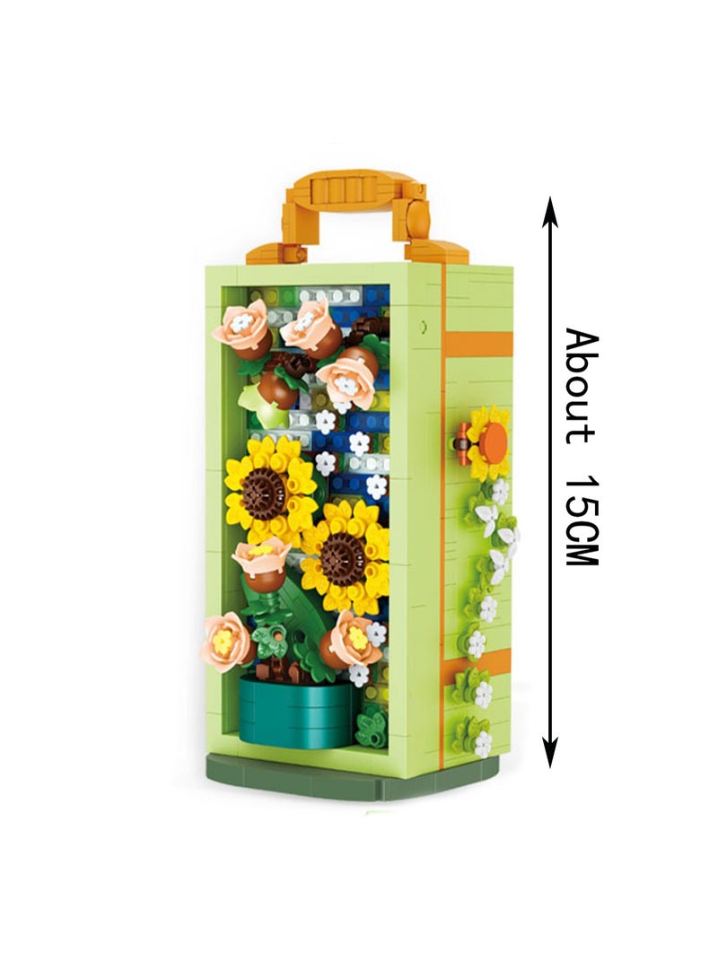 560pcs Sunflower Jewelry Box Model Diy Assembly Building Blocks Creative Ornaments Girls Series Assembly Toys Home Decoration  - Image 2