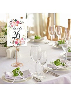 26 Pcs Table Number Holder Table Card Holder Stand Wire Photo Holder With 26 Pcs Floral Table Number Cards Place Card Holder Stand For Weddings Party Office Paper Memo Menu Note Clips - pzsku/Z086087F3FA3717CCC6F0Z/45/_/1693985803/d39dbcfd-b7c1-4dab-9673-7d01dcfa0534