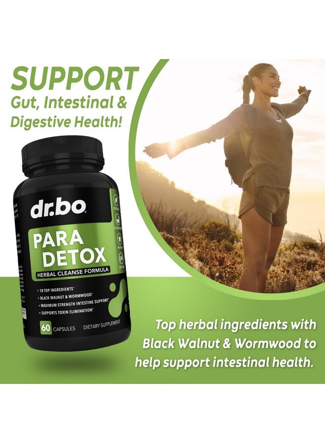 dr.bo DR. BO para Cleanse Human Detox Guard - Intestinal Pills Support for Humans - Pro Gut Health Intestine Supplement Stomach for Adults - Herbal Wormwood Black Walnut Complex & Cloves - 60 Capsules - Image 3