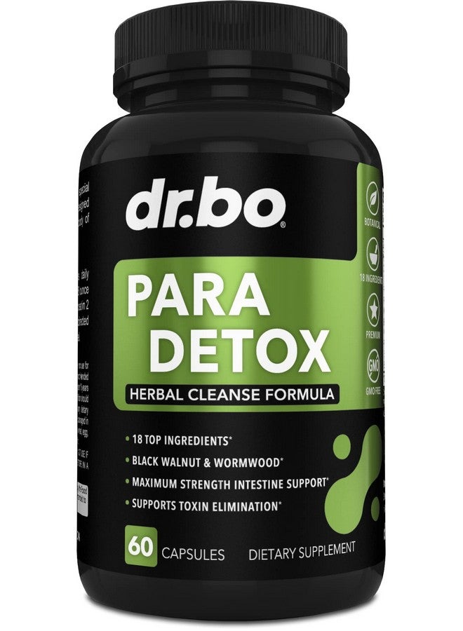 dr.bo DR. BO para Cleanse Human Detox Guard - Intestinal Pills Support for Humans - Pro Gut Health Intestine Supplement Stomach for Adults - Herbal Wormwood Black Walnut Complex & Cloves - 60 Capsules - Image 1