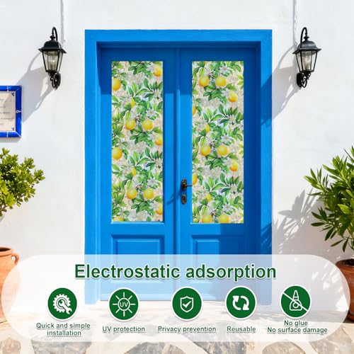 SOMWISE Rainbow Window Privacy Film,Heat Control,UV Blocking,Anti-Glare,Day & Night Privacy Protection & Decoration for Home, Bathroom,Glass Door,Static Cling,Renter-Friendly with Installation Tools - Image 2