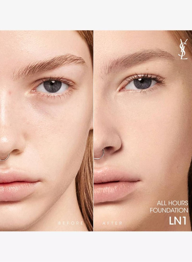 Yves Saint Laurent All Hours Luminous Matte Foundation 24H Longwear SPF 39/ PA +++ 25ml, LN1 - Image 3