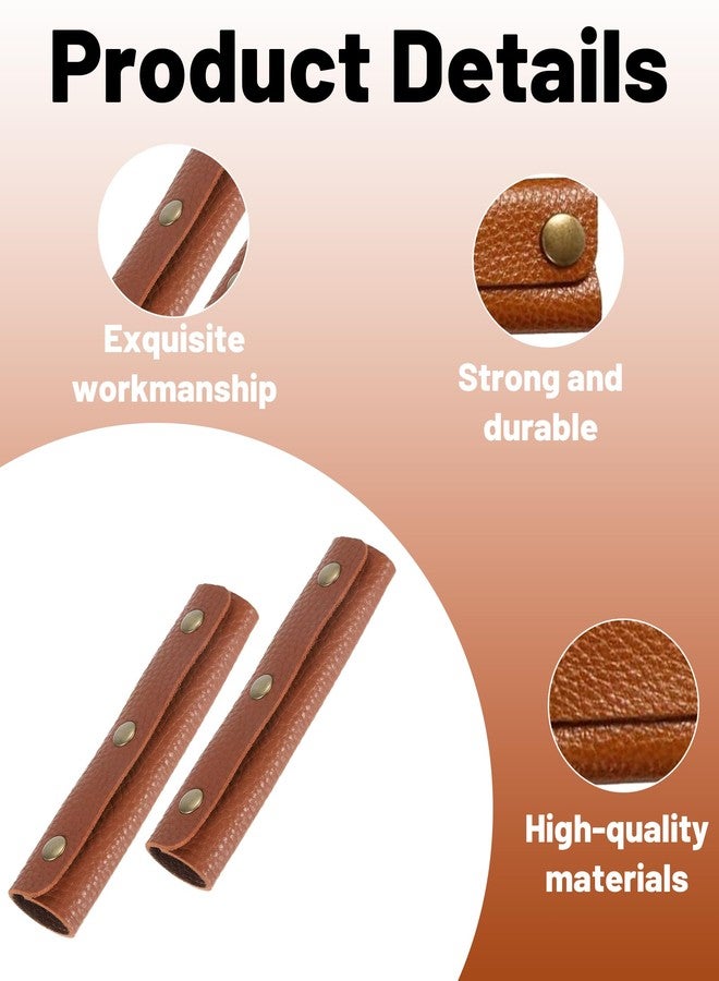 BdelrinQue 2 Pcs Luggage Handle Wrap, Handbag Cover for Women, Brown Bag Covers for Handbags Suitable for Frequent Travelers Fashionable Women - Image 3